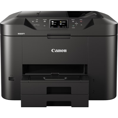 Canon MAXIFY MB2720 Wireless Inkjet Multifunction Printer - Color - Copier/Fax/Printer/Scanner - 600 x 1200 dpi Print - Automatic Duplex Print - Up to 20000 Pages Monthly - 500 sheets Input - Color Scanner - 1200 dpi Optical Scan - Color Fax - Ethernet - Wireless LAN - Mopria - USB - For Plain Paper  Cable RJ11  Ink Tank PGI-1200  BK  Ink Tank PGI-12