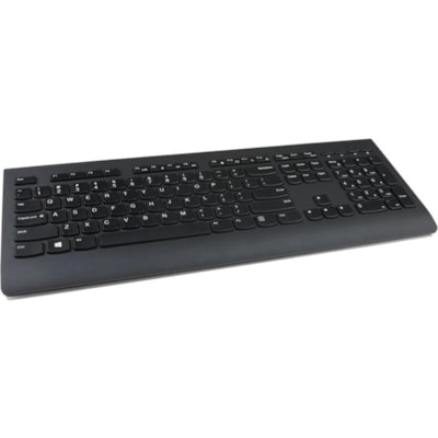 Lenovo Professional Wireless Keyboard - French Canadian - Wireless Connectivity - RF - 2.40 GHz - USB Interface - Multimedia Hot Key(s) - French (Canada) - PC, Windows - Plunger/Rubber Dome Keyswitch - AA Battery Size Supported - Black  WRLS 