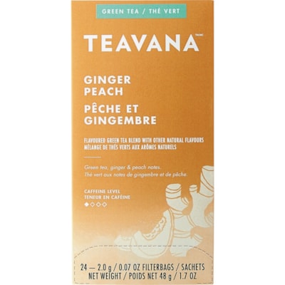 Teavana Ginger Peach Green Tea Green Tea - Green Tea - 0.1 oz (1.98 g) Per Bag - 24 Teabag - 24 / Box 24 SACHETS 