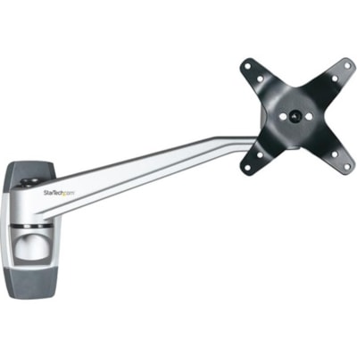 StarTech.com Wall Mount Monitor Arm, 10.2" Swivel Arm, Premium Flat Screen TV Wall Mount for up to 34" (30.9lb/14kg) VESA Mount Monitors - Save space with this premium wall mount monitor arm - Optimize your viewing with the 10.2" swivel extension arm - Aluminum - Tool-less assembly - For VESA compat  MNT 