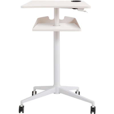 Safco Active Collection Vum Mobile Workstation - 25.3" x 19.8" x 47.8" - 2 Shelve(s) - Finish: White  