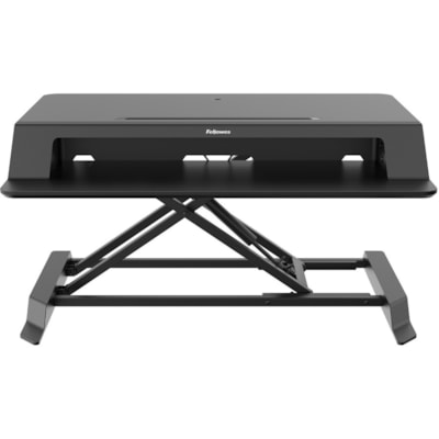Fellowes Lotus LT Sit-Stand Workstation - 4.38" (111.25 mm) Height x 31.50" (800.10 mm) Width x 24" (609.60 mm) Depth - Desktop - Black  