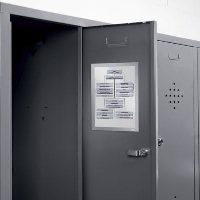 DURABLE - Porte-panneau Duraframe - Holding Width 5,50 po (139,70 mm) x Holding Height 8,50 po (215,90 mm) - Magnétique, Résistant aux rayures, Robuste - Plastique - Argenté - 2 / emballage MAGNÉTIQUES DEMI-LETTRE ARGENT PAQUET DE 2