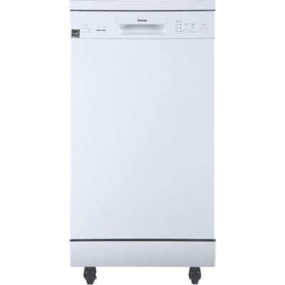 Danby 18" Portable Dishwasher - 18" (457.20 mm) - Portable - 8 Place Settings - 13.20 L Capacity - 4 Programmes - 52 dB - White  