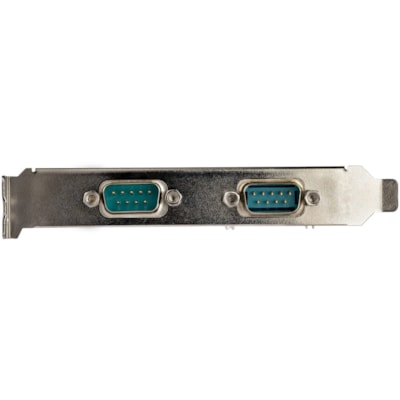 StarTech.com 2-port PCI Express RS232 Serial Adapter Card - PCIe to Dual Serial DB9 RS-232 Controller - 16950 UART - Windows and Linux - 2-port PCI Express RS232 serial controller card 16950 UART/ASIX AX99100 - Bi-directional speeds 921.6Kbps/port | 256 byte FIFO | 9th data bit - Pin 9 pwr out 5v/12  CTLR 