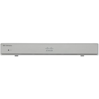 Cisco ISR1100-4GLTENA 1 SIM Cellular, Ethernet Modem/Wireless Router - 4G - LTE 1900, LTE 1700, LTE 700, LTE 850 - LTE, UMTS, HSPA+ - 2 x Antenna(2 x External) - 4 x Network Port - 4 x Broadband Port - USB - Gigabit Ethernet - VPN Supported - Desktop  PERP 