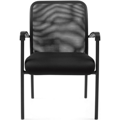 Offices To Go Mesh Back Guest - Black Seat Color - Fabric, Mesh Seat Material - Black Back Color - Mesh Back Material - Steel Frame Material - Four-legged Base - Black - Armrest - 1 Pack  
