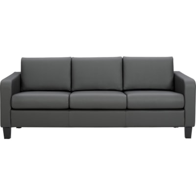 Offices to Go® Suburb Sofa Series - 65" (1651 mm) Seat Width - 74.25" (1885.95 mm) x 32.75" (831.85 mm) x 31.50" (800.10 mm) Overall Dimension - 1 Each BONDED LEATHER  CHARCOAL 
