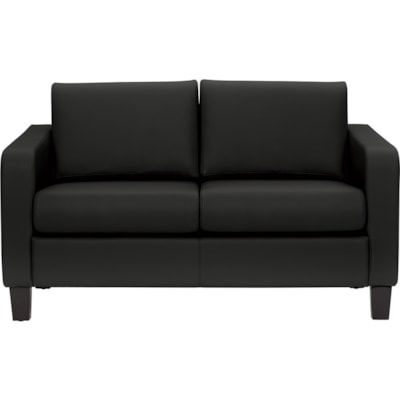 Offices to Go® Suburb Sofa Series - 43" (1092.20 mm) Seat Width - 52.25" (1327.15 mm) x 32.75" (831.85 mm) x 31.50" (800.10 mm) Overall Dimension - 1 Each LUXHIDE BONDED LEATHER  BLACK 