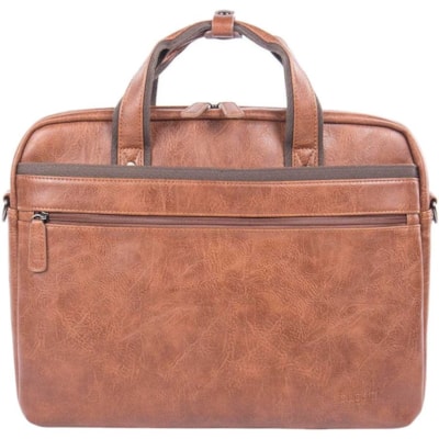 bugatti Valentino Carrying Case (Briefcase) for 15.6" (396.24 mm) Notebook - Cognac - Vegan Leather, Synthetic Leather Body - Handle, Shoulder Strap - 13.50" (342.90 mm) Height x 16.25" (412.75 mm) Width x 4" (101.60 mm) Depth 10" TABLET SECTION. COGNAC HIDDEN TROLLEY PASS-THROUGH