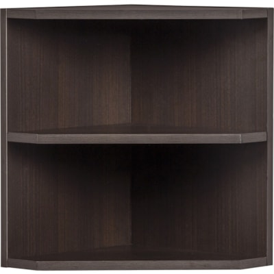 Safco - Étagère en coin Medina, moka, 15 po L x 15 po P x 20 po H - 2 Étagère(s) - Biseauté Bord - Tissu: Panneau de fibres à densité moyenne (MDF), Stratifié - Finition: Moka MAYLINE MOKA