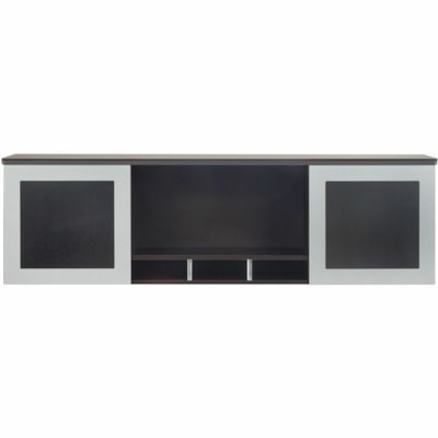 Safco - Étagère de bureau Medina, moka, 63 po x 15 po x 18 1/4 po - 2 Porte(s) - 4 Étagère(s) - Biseauté Bord - Tissu: Panneau de fibres à densité moyenne (MDF), Stratifié - Finition: Moka MOKA 
