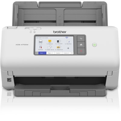 Brother - Numériseur à défilement ADS-4700W - 600 x 600 dpi Optique - 48 Bits Couleur - 40 ppm (Mono) - 40 Page(s) Par Minute (mode Couleur) - Numérisation recto-verso - USB  