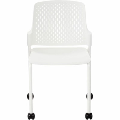 Safco - Chaise 4314WH - Seat Color Blanc - Polypropylène Seat Material - Back Color Blanc - Polypropylène, Plastique Back Material - Frame Color Blanc - Acier Frame Material - Dossier mi-dos - Quatre pieds Base - Polypropylène, Acier - 4 WHITE 