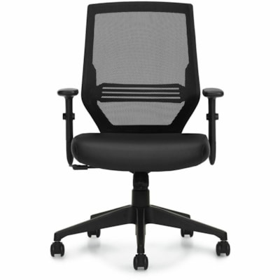 Offices To Go Kaysee | High Back Tilter - Black Luxhide, Bonded Leather Seat - Black Back - High Back - 5-star Base - Black - Mesh, Luxhide BLACK FABRIC 