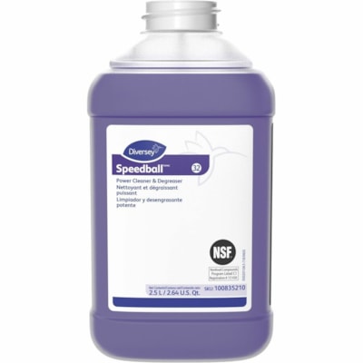 Diversey Speedball Power Cleaner & Degreaser - Concentrate - 2.50 L - Fresh Lemon, Citrus Scent - Butyl-free, Rinse-free, Residue-free, Heavy Duty - Purple - 2 / Carton  