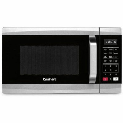 Cuisinart Compact Microwave Oven - 19.82 L Capacity - Microwave - 11 Power Levels - 700 W Microwave Power - FuseStainless Steel - Silver, Black BLACK WITH SILVER ACCENT 700 WATTS AND 11 POWER LEVEL