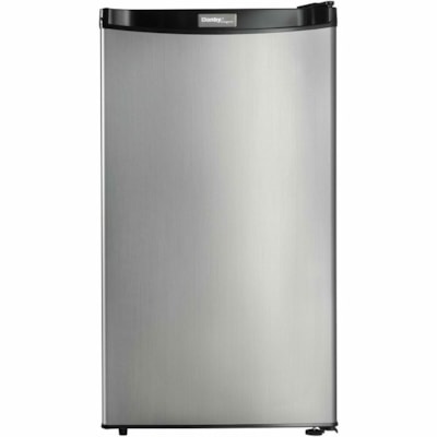 Danby Designer 3.2 cu. ft. Compact Fridge in Stainless Steel - 90.61 L - Auto-defrost - Reversible - 90.61 L Net Refrigerator Capacity - Stainless Steel DANBY SS 