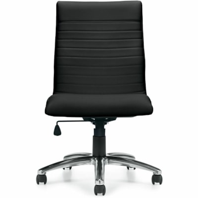 Offices To Go Ultra | Armless High Back Tilter - Black Luxhide, Bonded Leather Seat - Black Luxhide, Bonded Leather Back - High Back - 5-star Base HIGH BACK TILTER LUXHIDE BONDED LEATHER  BLACK