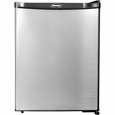 Danby 2.2 cu. ft. Compact Fridge in Stainless Steel - 62.30 L - Auto-defrost - Reversible - 62.30 L Net Refrigerator Capacity - 208 kWh per Year - Stainless Steel - 40 dB Noise 62 L COMPACT ALL REFRIGERATOR AUTOMATIC DEFROST