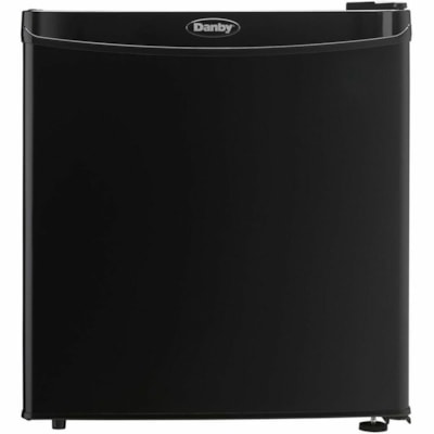 Danby 1.6 cu. ft. Compact Fridge in Black - 45.31 L - Auto-defrost - Reversible - 45.31 L Net Refrigerator Capacity - Black 45 L COMPACT ALL FRIDGE ENERGY STAR COMPLIANT
