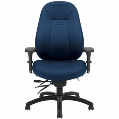 Global Chair - Fabric Seat Material - Blue Back Color - Fabric, Hardwood Back Material - Black Frame Color - Twilight - Wood, Plastic, Fabric MED BACK MULTI-TILT W/SCHUKRA TERRACE FABRIC  TWILIGHT
