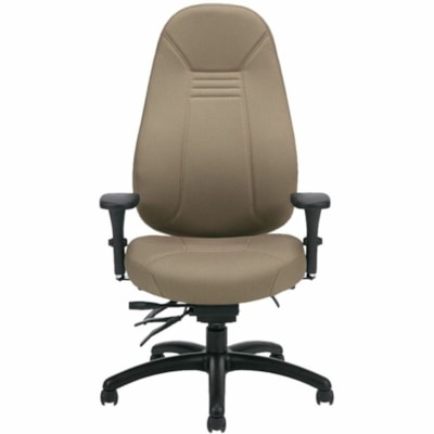 Global ObusForme Comfort Multi-Tilter Chairs - Fabric Seat Material - Fabric, Hardwood Back Material - Black Frame Color - Haze - Fabric, Wood, Plastic HIGH BACK MULTI-TILTER TERRACE FABRIC  HAZE