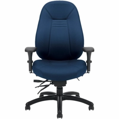 Global ObusForme Comfort Multi-Tilter Chairs - Fabric Seat Material - Blue Back Color - Fabric, Hardwood Back Material - Black Frame Color - Twilight - Wood, Plastic, Fabric GLOBAL OBUSFORME MID BACK TERRACE FABRIC  TWILIGHT BLUE