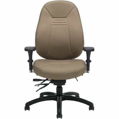 Global Chair - Fabric Seat Material - Fabric, Hardwood Back Material - Black Frame Color - Haze - Fabric, Plastic, Wood MED BACK MULTI-TILT W/SCHUKRA TERRACE FABRIC  HAZE