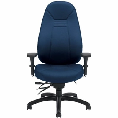 Global ObusForme Comfort Multi-Tilter Chairs - Fabric Seat Material - Blue Back Color - Fabric, Hardwood Back Material - Black Frame Color - Twilight - Wood, Plastic, Fabric HIGH BACK MULTI-TILTER TERRACE FABRIC  TWILIGHT