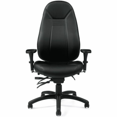 Global - Chaise 1260-3 BL20 G3 HP - Seat Color Noir - Cuir reconstitué Seat Material - Back Color Noir - Cuir reconstitué, Bois de feuillu Back Material - Frame Color Noir - Dossier haut - Noir - Faux cuir, Plastique, Bois - 1 FAUTEUIL à BASC. MULTIPLES à D LUXHIDE  NOIR