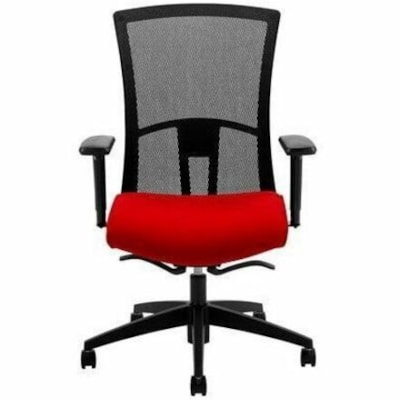 Global Chair - Candy Apple Seat Color - Black Back Color - Mesh Back Material - Black Frame Color - High Back IMPRINT GR 4 CANDY APPLE IM74 