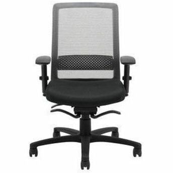 Global Spritz Weight Sensing Synchro-Tilter High-Back Ergonomic Chair, Black - Fabric Seat Material - Black Back Color - Mesh Back Material - Black Frame Color - High Back - Black - Fabric HIGH BACK TERRACE FABRIC/MESH BACK