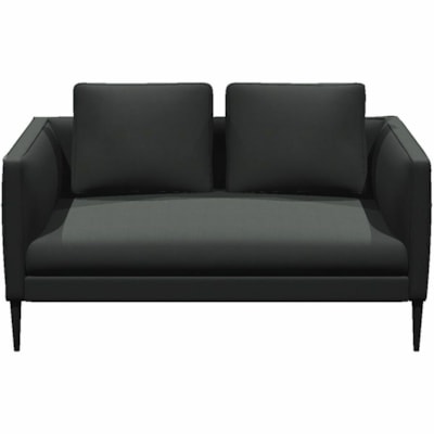 HDL 2 Seater Couch/Loveseat - 44" (1117.60 mm) Seat Width - Solid Wood Black, Wood Frame - 55" (1397 mm) x 29.50" (749.30 mm) x 26" (660.40 mm) Overall Dimension - Polyurethane Black, Plush, Foam Seat - Polyurethane, Plush, Foam Back - 1 / Unit EASY CLEAN POLYURETHANE BLACK