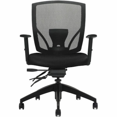 Ibex Multi-Tilter, Mesh Back and Uph Seat, Black/Jenny Ebony - Ebony Seat Color - Jenny Fabric, Polyester Seat Material - Black Back Color - Mesh Back Material - Black Frame Color - Medium Back - Ebony MVL2803 JN02 BLK BK CX ST 