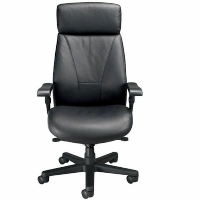 Nightingale Presider 7700D Chair - Black Seat Color - Foam, LeatherPlus, Leather Seat Material - Black Back Color - Foam, LeatherPlus, Leather Back Material - High Back - 5-star Base - Plush  