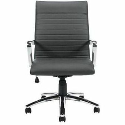 Offices To Go Ultra High-Back Tilter Armchair, Grey, Bonded Luxhide Leather - Gray Back Color - Hardwood Back Material - Leatherette HIGH BACK 