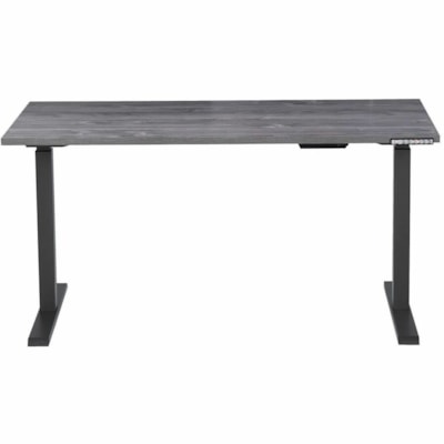 Realspace Magellan 60" Performance Electric Height-Adjustable Standing Desk, Grey - T-shaped Base - Modern Style - 2 Legs - Height Adjustable - 60" (1524 mm) Table Top Width x 30" (762 mm) Table Top Depth - 43" (1092.20 mm) Height - Business, Office, Home - Assembly Required - Gray, Dark - Steel, Wo  