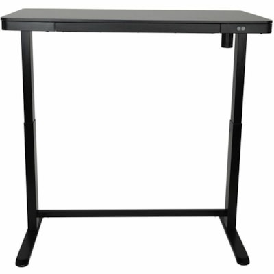 Realspace Electric 48" Height-Adjustable Standing Desk, Black - Modern Style - 1 Drawers - 2 Legs - 100 lb (45.36 kg) Capacity - Height Adjustable - 48" (1219.20 mm) Table Top Width x 23.6" (599.44 mm) Table Top Depth - 47.6" (1209.04 mm) Height - Business, Office - Assembly Required - Black, Metall  