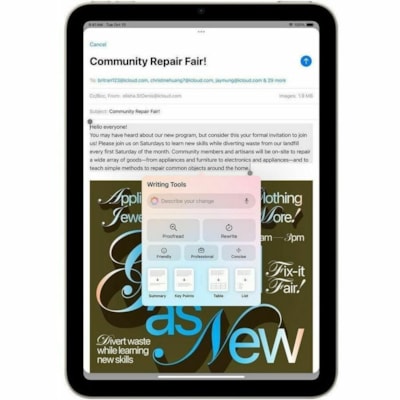 Apple iPad mini (2024) A2993 Tablet - 8.3" - Apple A17 Pro (3 nm) Hexa-core - 8 GB - 128 GB Storage - Starlight - A17 Pro Dual-core (2 Core) 3.78 GHz + A17 Pro Quad-core (4 Core) - 2266 x 1488 - Liquid Retina Display, True Tone Technology, In-plane Switching (IPS) Technology Display - 12 Megapixel F  SYST 