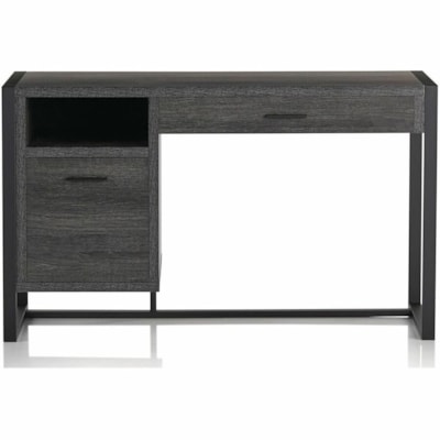 Realspace DeJori 51" Writing Desk, Charcoal - 2 x Storage Drawer(s) - Material: Engineered Wood, Laminate, Paperboard - Finish: Charcoal - Center Drawer - For Writing, Document, Stationary, Book, Computer WRITING DESK CHARCOAL 