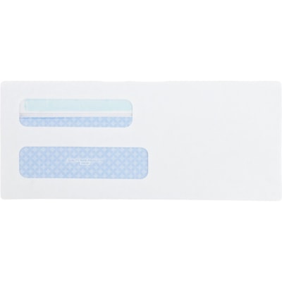 TOPS No. 8-5/8 Double Window Security Tint Envelopes with Redi-Seal® Self-Seal - Double Window - #8 5/8 - 3 5/8" (91.95 mm) Width x 8 5/8" (218.95 mm) Length - 24 lb (10886.22 g) - Self-sealing - White - Wove - 500 / Box #8 FOR STANDARD 3 1/2X8 1/2 CHEQUES 500/BX REDI SEAL