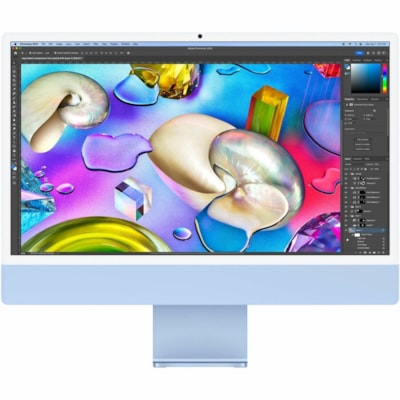 Apple iMac MWV33LL/A All-in-One Computer - Apple M4 - 16 GB - 512 GB SSD - 24" 4.5K - Desktop - Blue - Apple M4 Chip - 4480 x 2520 - MacOS Sequoia - Apple Deca-core (10 Core) - English (US) Keyboard - IEEE 802.11ax - 143 W  4.5K DISPLAY: APPLE M4 CHIP W ITH 10-CORE CPU AND