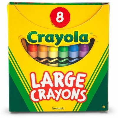 Crayola Large Crayons - Assorted - 8 Box NON-TOXIC 