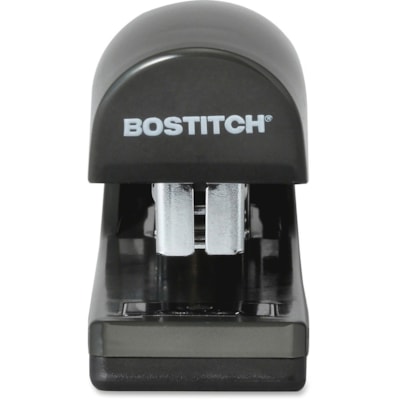 Bostitch Premium Antimicrobial Stand-Up Stapler - Staples Upto 20 Sheet of 20lb Paper - Holds Upto 210 Staple - Full Strip - Staple Size: 1/4" (6.35 mm) - 3.75" (95.25 mm) Throat Depth - 1 Each - Black - Plastic, Rubber ANTI-JAM FLOATING CORE 20 SHEET STAPLING CAPACITY