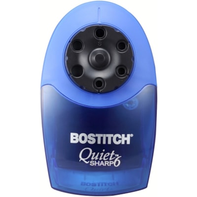 Bostitch - Taille-crayon électrique robuste pour salle de classe QuietSharp - Bureau - 6 Trou(s) - hauteur de 7,50 po (190,50 mm) x largeur de 5 po (127 mm) x profondeur de 9 po (228,60 mm) - Noir, Bleu - 1 chaque POUR UTILISATION EN CLASSE BLEU