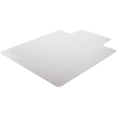Deflecto - DuraMat pour tapis - Sol moquetté - longueur de tapis 48 po (1219,20 mm) x largeur de tapis 36 po (914,40 mm) - longueur de lèvre 12 po (304,80 mm) x largeur de lèvre 20 po (508 mm) - Vinyle - clair - 1 chaque POUR TAPIS À POILS COURTS VINYLE TRANSPARENT