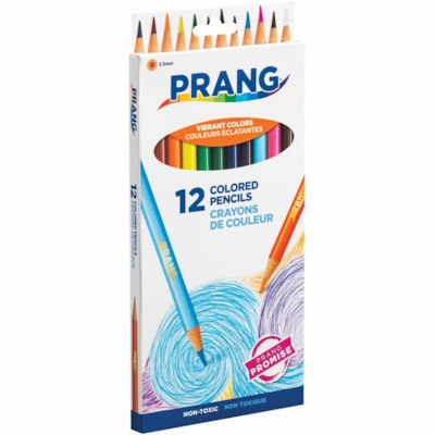 Prang Colored Pencils - Assorted Lead - Assorted Barrel - 12 / Set KID OFFICE 
