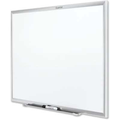 Quartet - Quartet® Tableau en mélamine standard, cadre aluminium, 5 pi x 3 pi - largeur de 60 po (1524 mm) x hauteur de 36 po (914,40 mm) - Surface Blanc Mélamine - Frame Argenté Aluminium - Horizontale/Verticale - 1 chaque NON MAGNETIC 