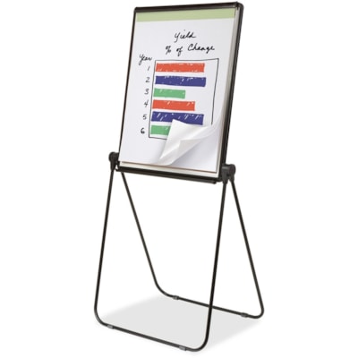 Quartet Ultima Easel - 70" (1778 mm) Height - Plastic, Steel, Aluminum - Black TILTS TO ANY ANGLE ADJ. HIGH BLK SATIN FINISH QUARTET